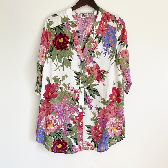 SHOW ME YOUR MUMU Downtown Tunic Floral Button - Picture 6 of 11